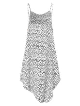 Women Sunflower Print Button Detail Holiday Casual Diagonal Hem Sling Dress
